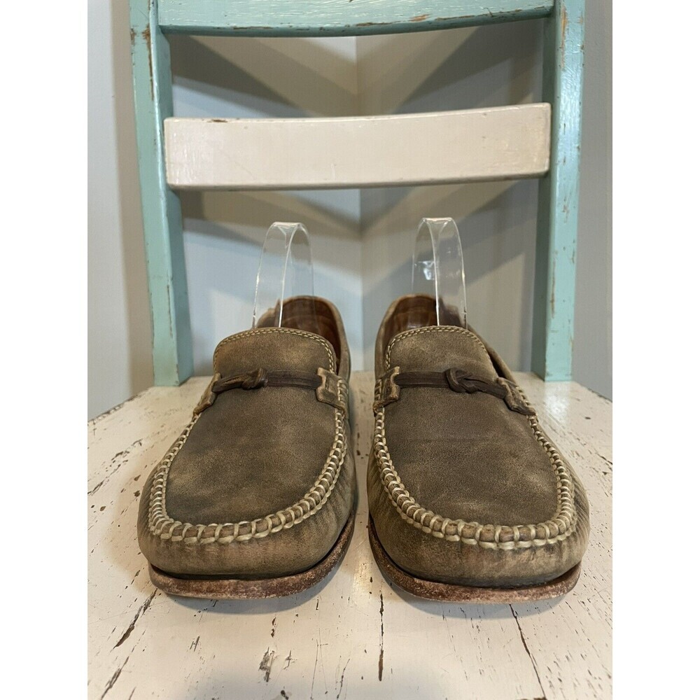 Trask Sawyer Loafers Size 9 Light Brown Slip-on 30-0855 Men’s Leather Knot - Picture 2 of 10